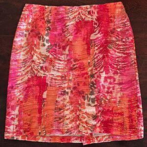Zac & Rachael, Wavy Pinch Seam, Color Burst Stretch Skirt